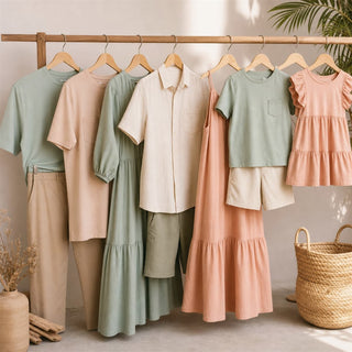Conjuntos familiares a juego — colección Mundo Candy Colors, ropa infantil y de bebé